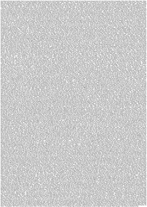 Bee-Movie The entire Bee Movie script for whenever you may need it) How to use Go to &x27;releases&x27; Download latest; Open the file; Copy and paste the whole text document; Paste it to your friends Discord character limit bypass If you are trying to send the script as one whole message through discord, there is a character limit. . Bee movie script copy paste